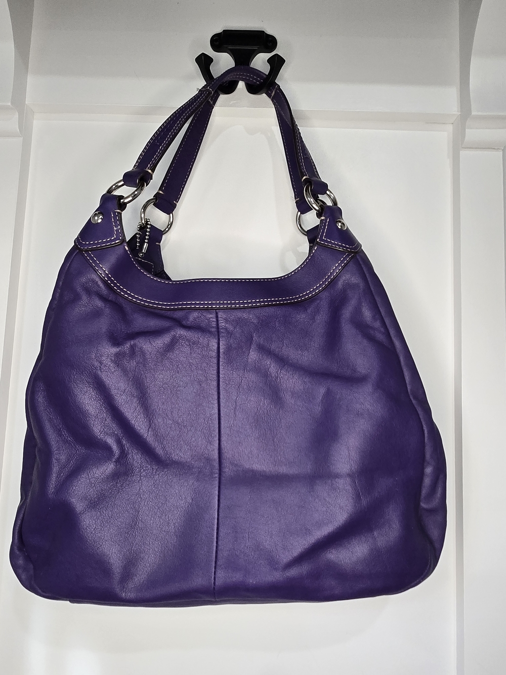 COACH Purple Leather Shoulder Bag - Picture 10 of 10